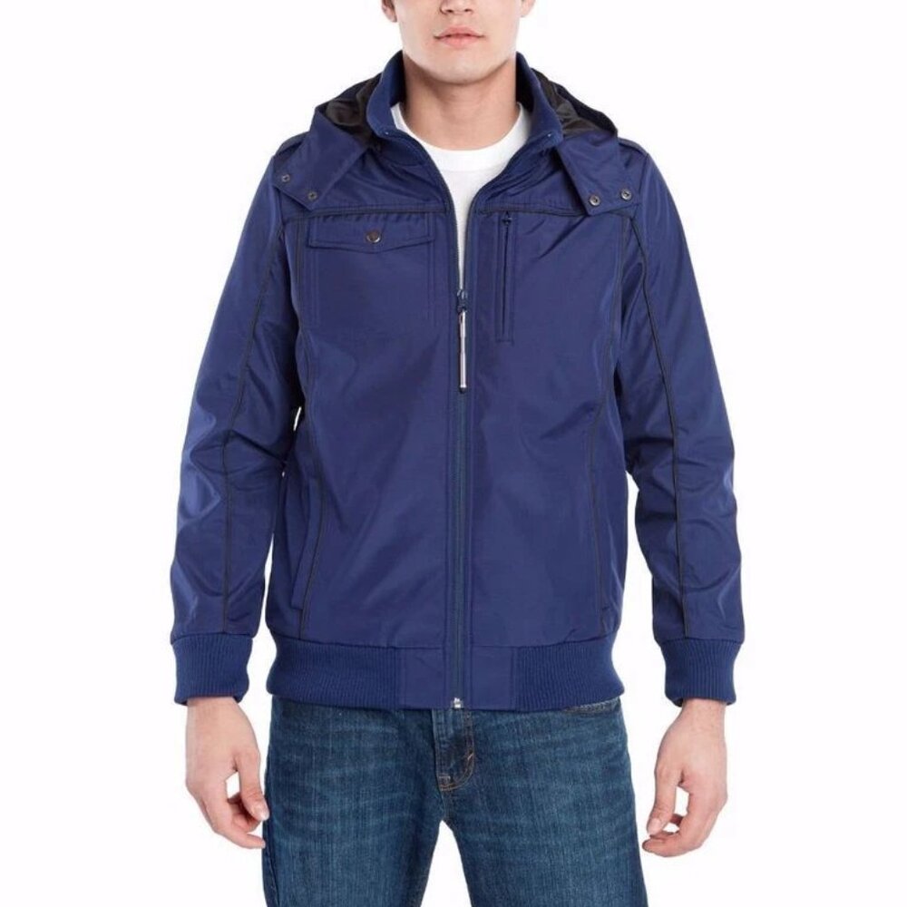 NWOT BauBax Men's Travel Bomber Jacket | Navy Blue |Small